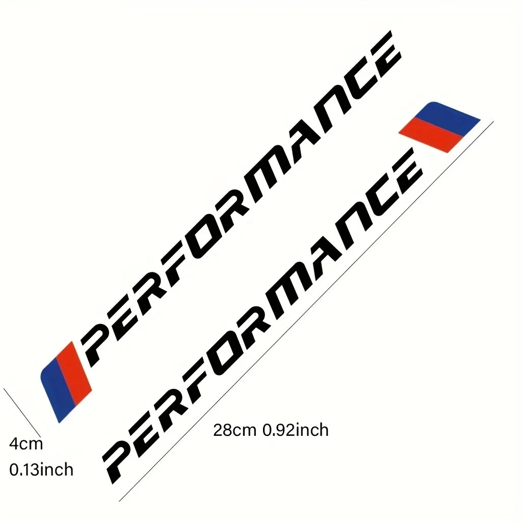 2PCS/SET 28cm Performance Car Stickers French Flag Stripes Waterproof Vinyl Decals Black White for Car Motorcycle Decor