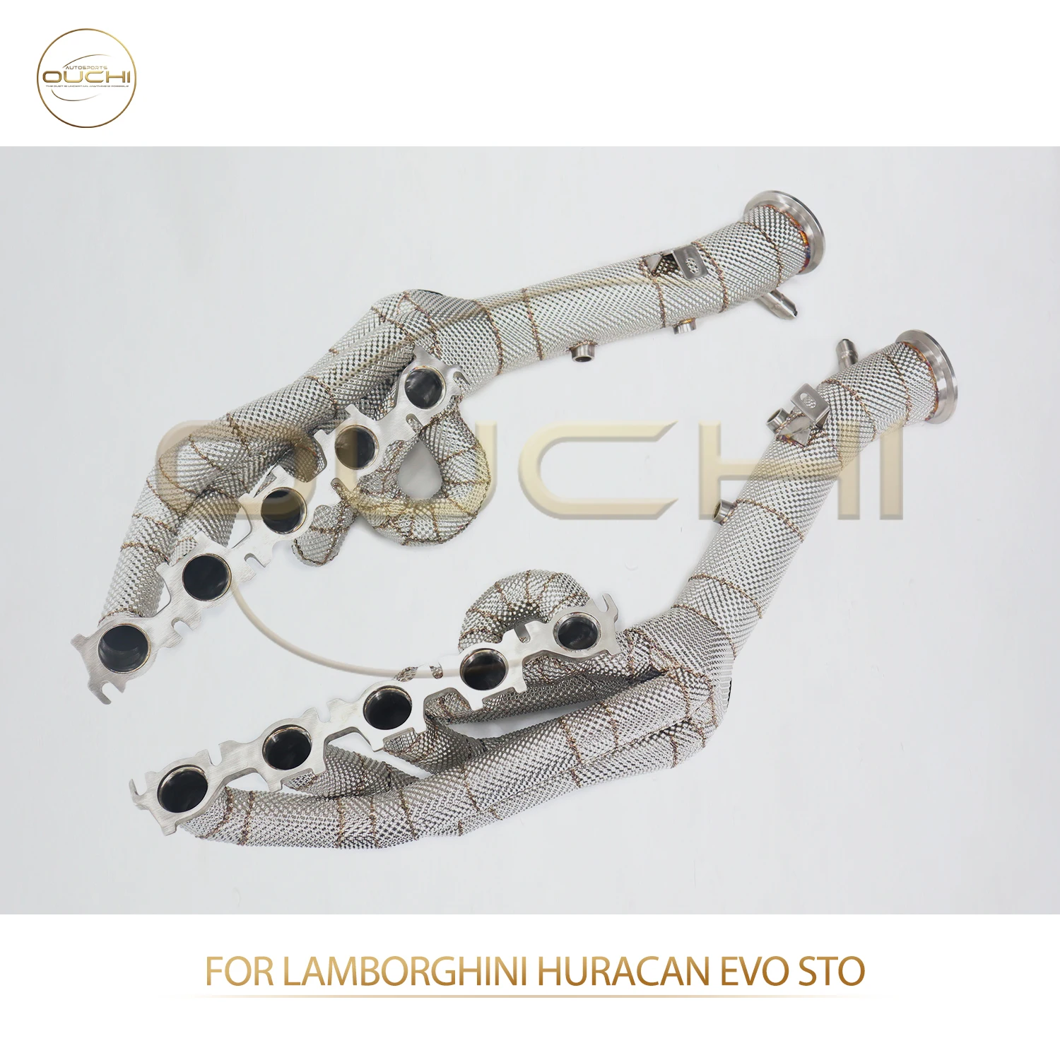 

OUCHI High Flow Performance Manifold for Lamborghini Huracan EVO STO 2024+ SS304 Exhaust With Heat Shield Direct Fit