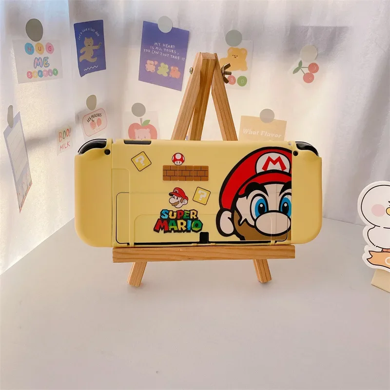 

Super Mario Anime Figure Switch Handheld Game Console Silicone Separable Painted Anti-Fall Cover Children's Toys Birthday Gifts