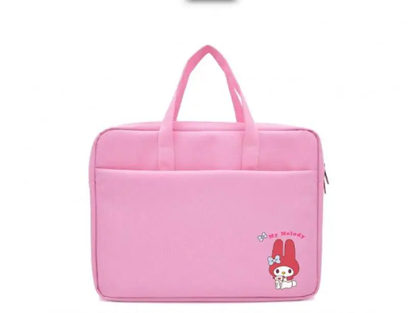 Anime dos desenhos animados sanrio olá kitty minha melodia cinnamoroll bolsa para portátil conveniente multi-função impressa bolsa para portátil presente para amigos