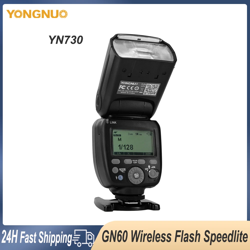 YongNuo YN730 2.4G GN60 Wireless Wireless Flash Speedlite Li-ion Battery for Canon Nikon sony fuji olympus Camera Speed Light