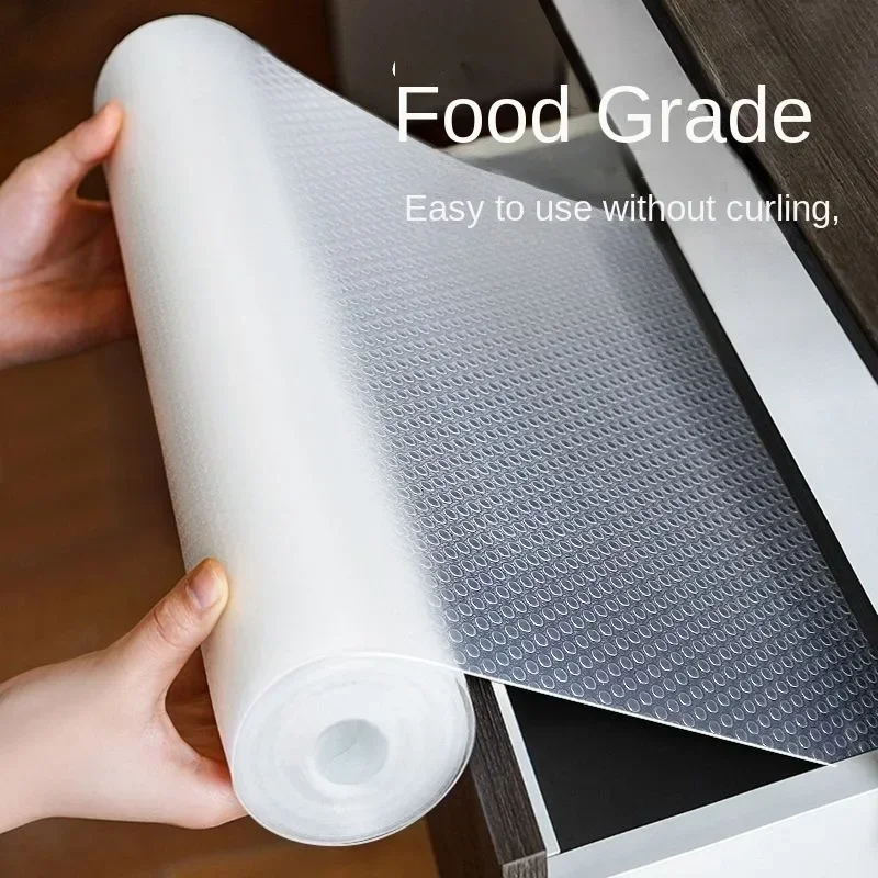 Reusable Shelf Cover Liners Cabinet Mat Drawer Mat Moisture-Proof Waterproof Dust Anti-Slip Fridge Kitchen Shelf Liner