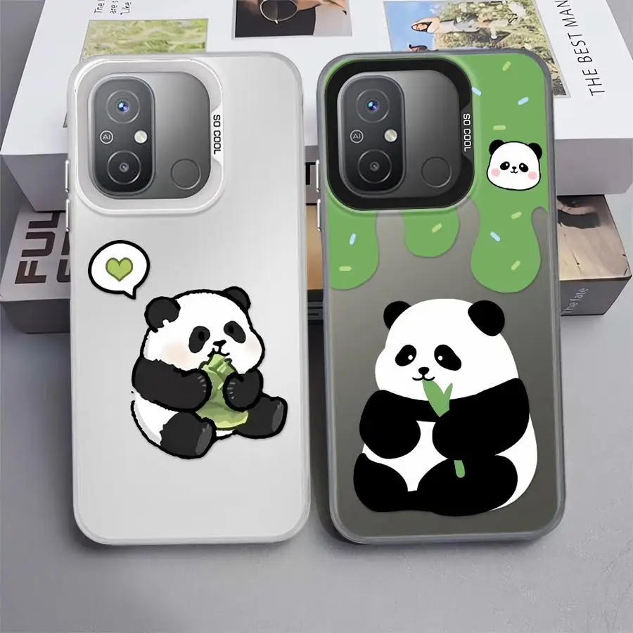 Capa traseira de telefone para Xiaomi Redmi 9T 10C A5 9C 13C 12C 14C A1 A2 Plus K60 Panda fofo