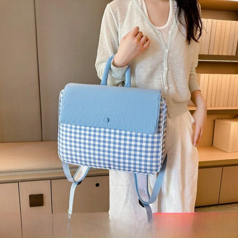 2026 New Large Capacity Commuter Dual Shoulder Backpack Women's 16 Inch Laptop Handbag Cute Tote Bag Sweet College Style