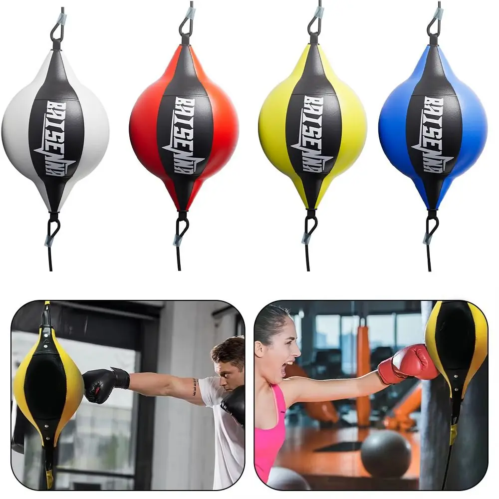 Hanging Boxing Punching Ball PU Leather Double End Training Reaction Speed Ball Durable Body Building Training Sandbag