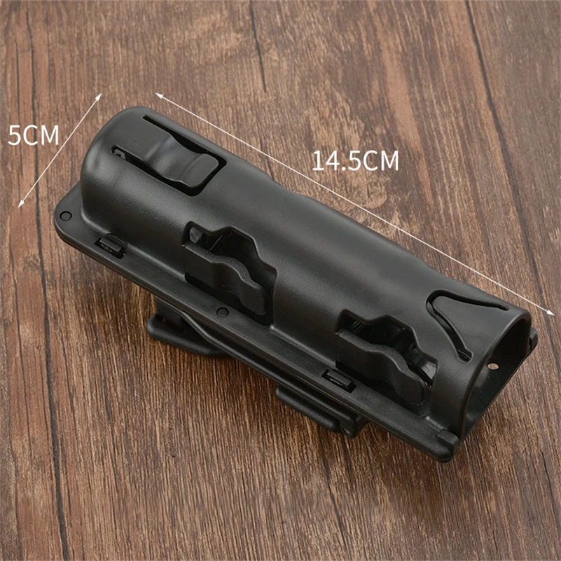 Imagem -03 - Edc Universal 360 Graus de Rotação Baton Case Belt Clip Holster Titular Preto Auto-defesa Safety Survival Kit Tool Edc Apenas Capa