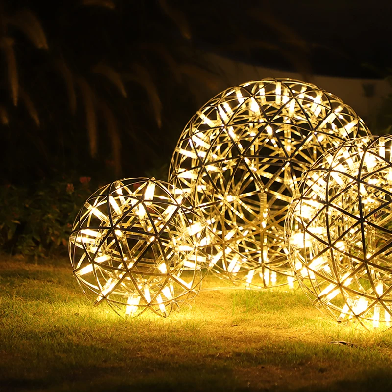 

Outdoor waterproof garden light lawn landscape chandelier LED gypsy star ball planet lamp grass garden