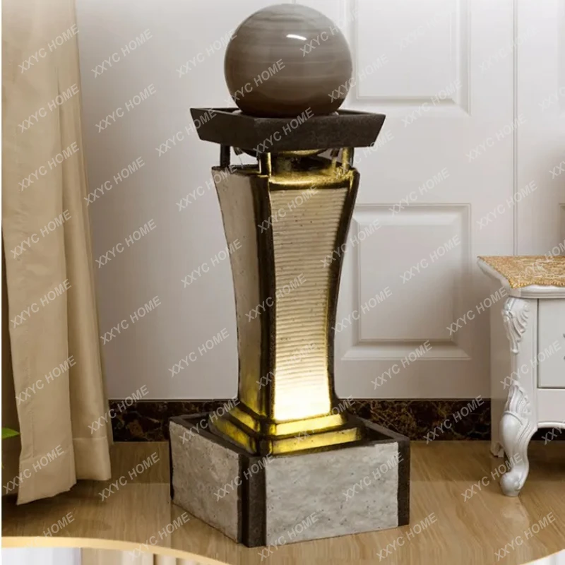 

Q Water flow turns fountain opening gift living room landing office company ornament