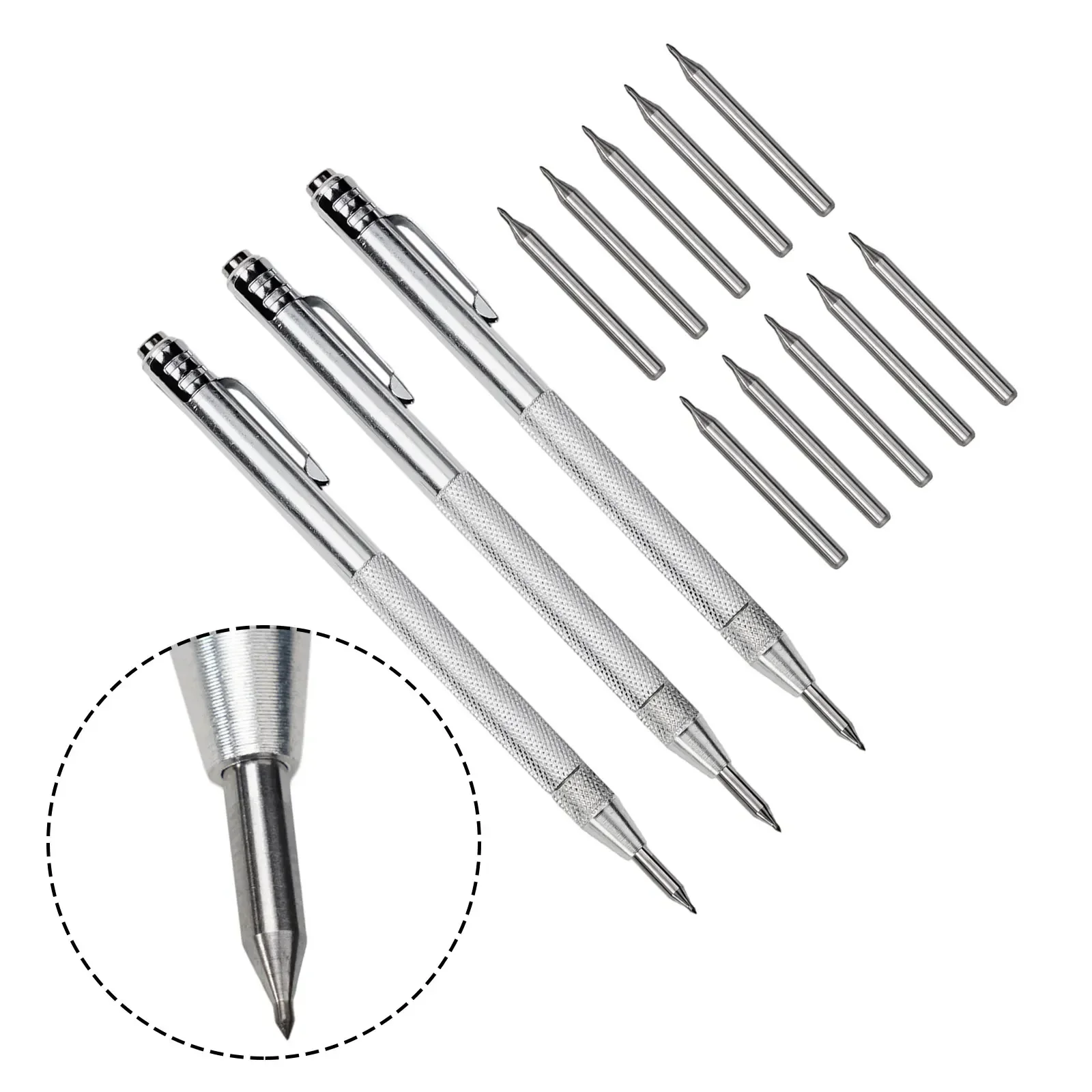 13pcs Diamond Scribing Pen Tungsten Carbide Tip Carbide Engraving Pen For Glass Ceramic Metal Wood Engraving Hand Tool