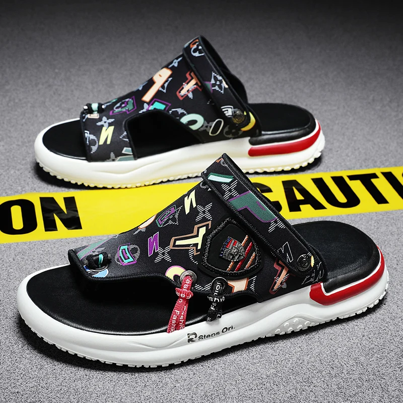 

Мужские повседневные сандалии, летние модные новые дышащие удобные легкие универсальные противоскользящие износостойкие пляжные сандалии с мягкой подошвой