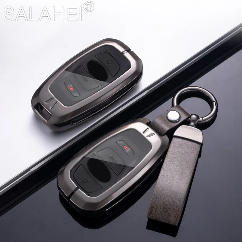 Zinc Alloy Leather Car Remote Key Case Cover For Subaru BRZ XV Forester Legacy Outback Key Protector Keychain Auto Accessories