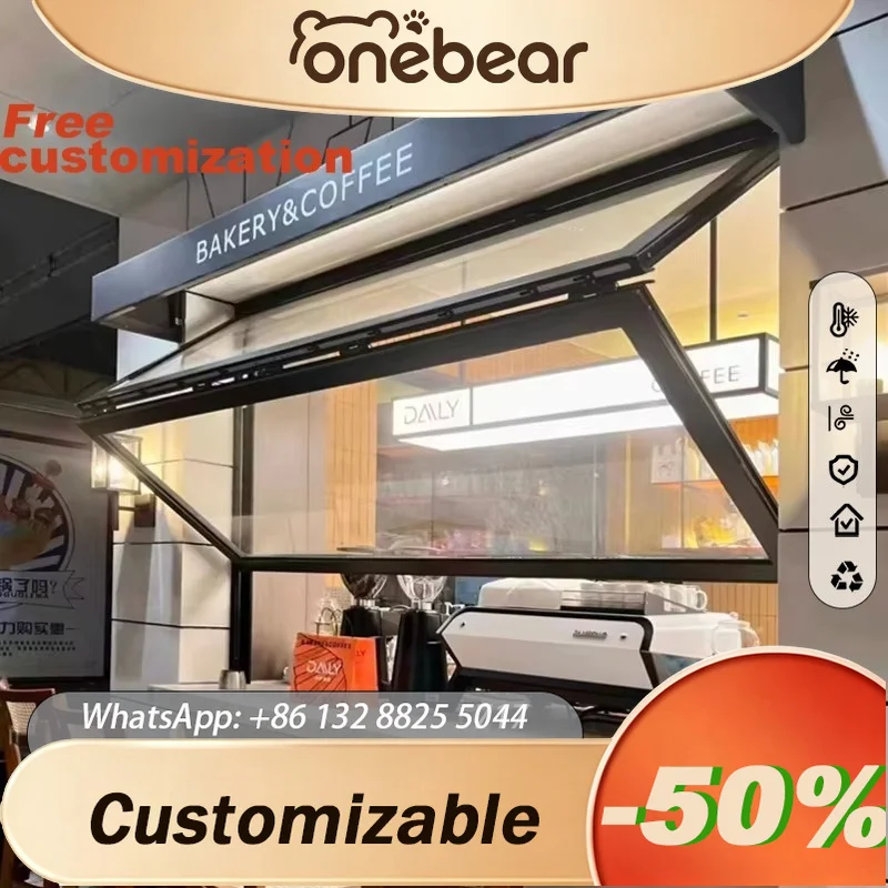 Any Size Custom Double Glass Aluminum Balcony Vertical Folding Window Household Soundproof Sealed Aluminum Folding Window