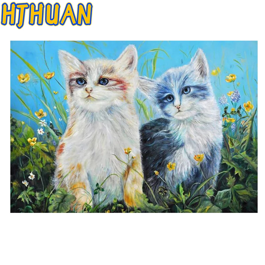 Animal Diamond Painting, Outdoor, Chrysanthemum, Cat Embroidery, Cartoon, Square Rhinestone,Mosaic Kit, Children Gift,Home Decor