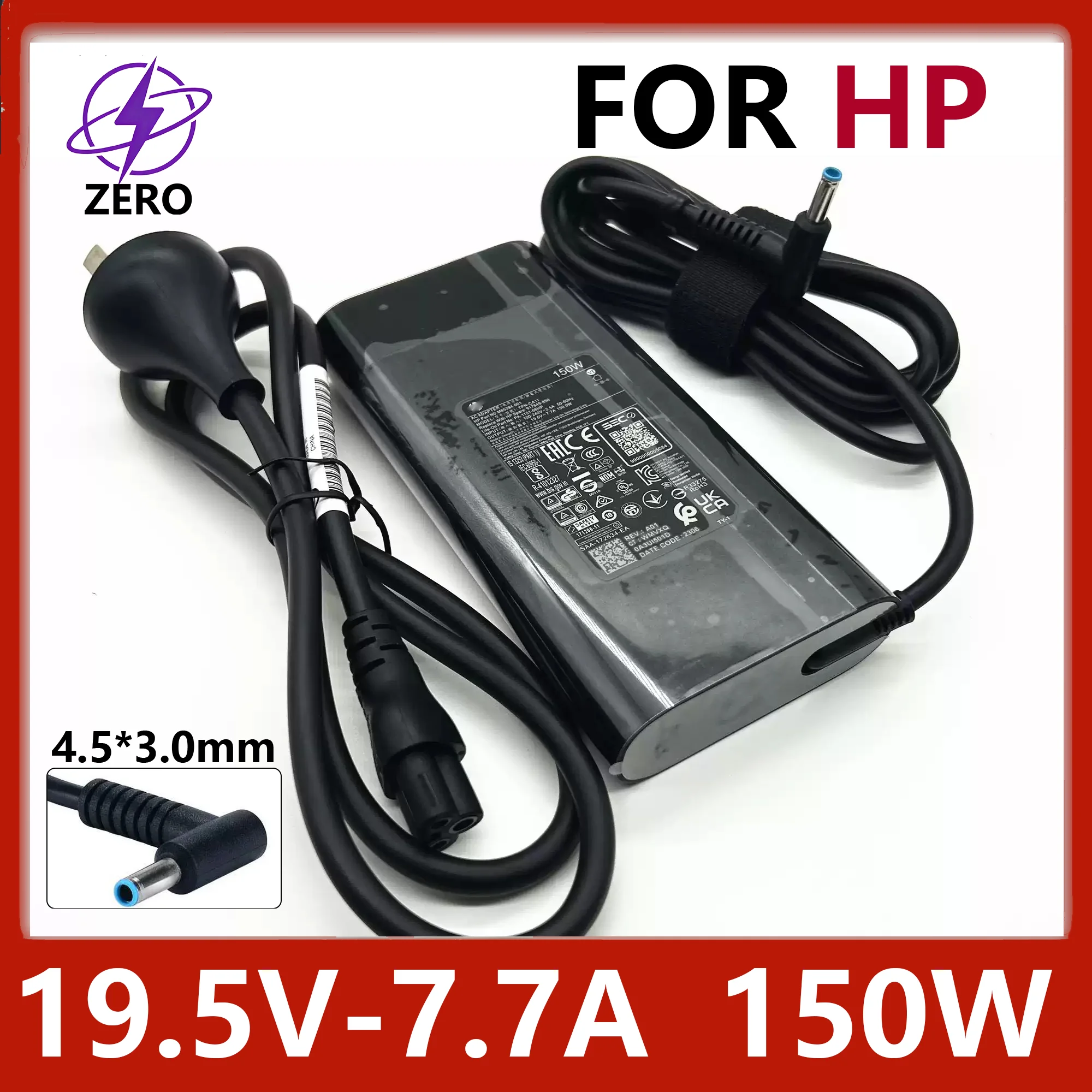 

Original 150W 19.5V7.7A 4.5*3.0mm Laptop Adapter Charger for HP OMEN 15 16 17 Pavilion Gaming 15 16 17 TPN-CA11 Laptop Power Supply