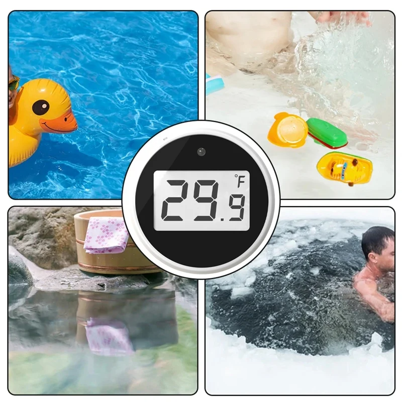 Digital Floating Bath Thermometer With Timer -20-70℃ Waterproof Water Temperature Meter For Swimming Pool Spa Ice Bath