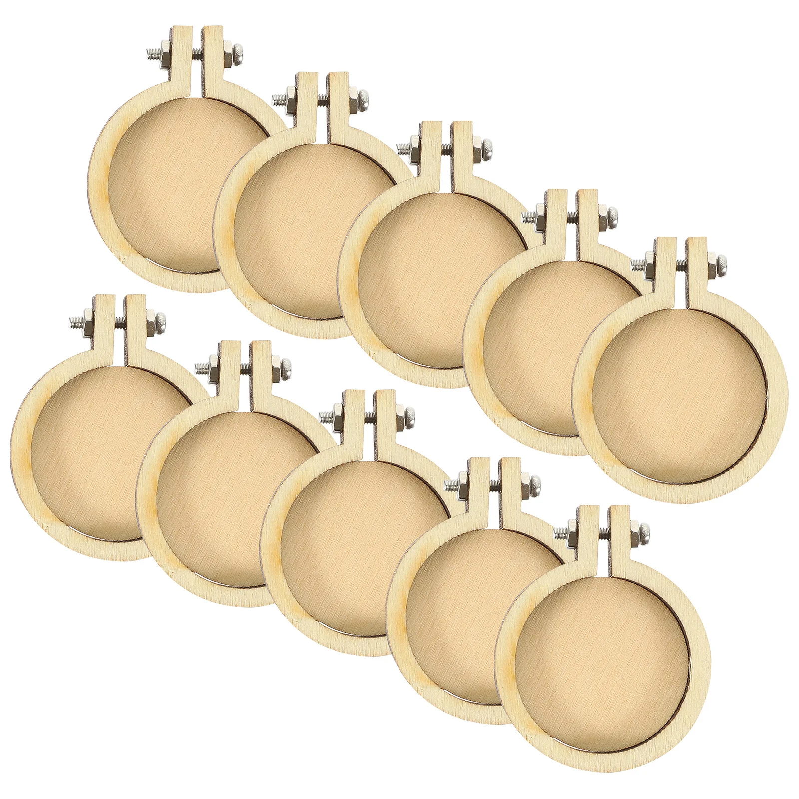 

12Pcs Small Embroidery Circles Lightweight DIY Mini Rings for Pendant Neck Decor Craft Stitch Frame Handwork Accessories