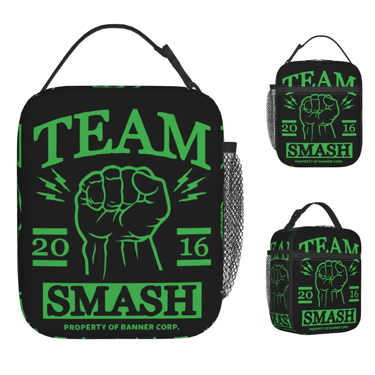 

Hulk Team Smash Insulated Lunch Bag Portable Lunch Container Cooler Bag Lunch Box Tote Beach Travel Food Storage Bags