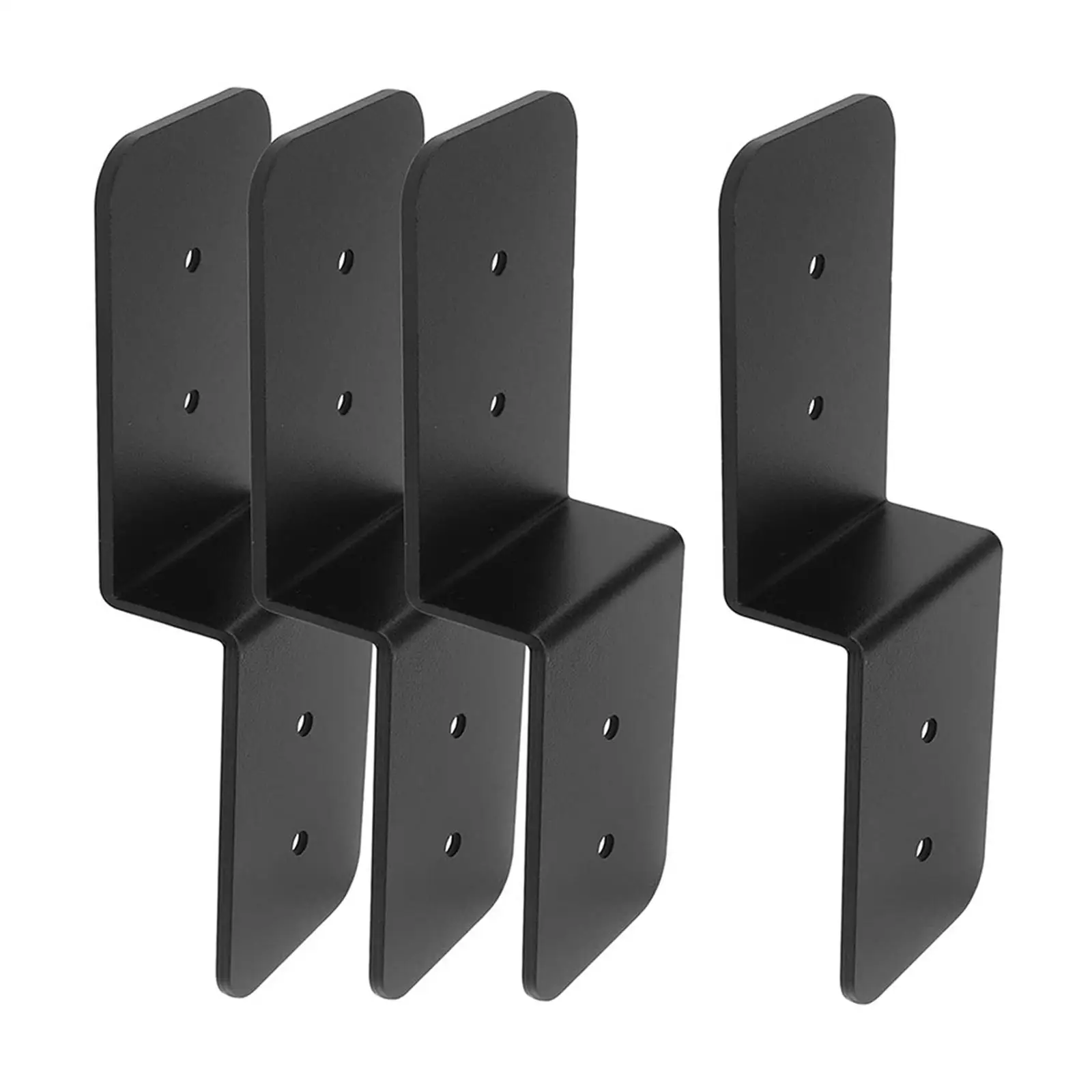 4x Post to Beam Z Brackets Corner Brace Fixing Lumber Connectors Double Angle