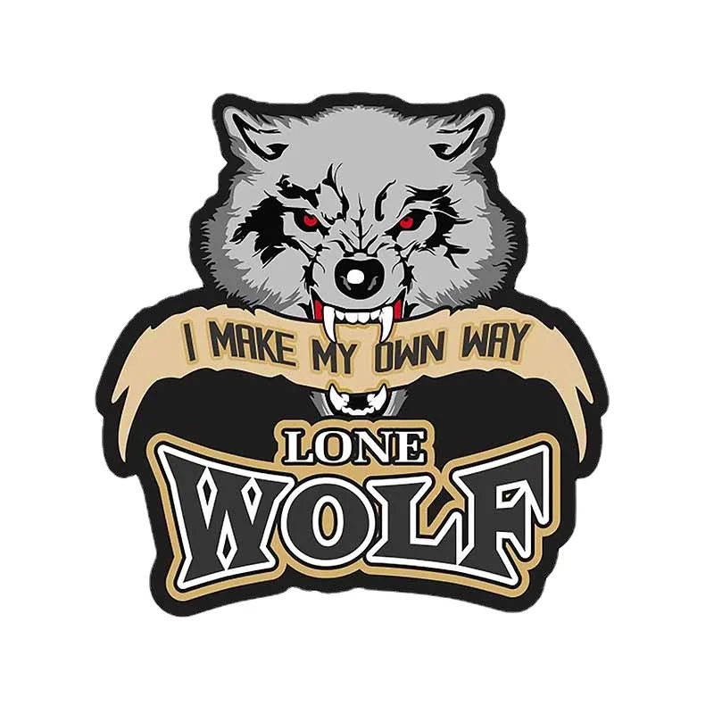 For Lone Wolf I Make My Own Way Trunk Motorcycle Car Decals Bumper Window Stickers Vinyl Car Sticker M111