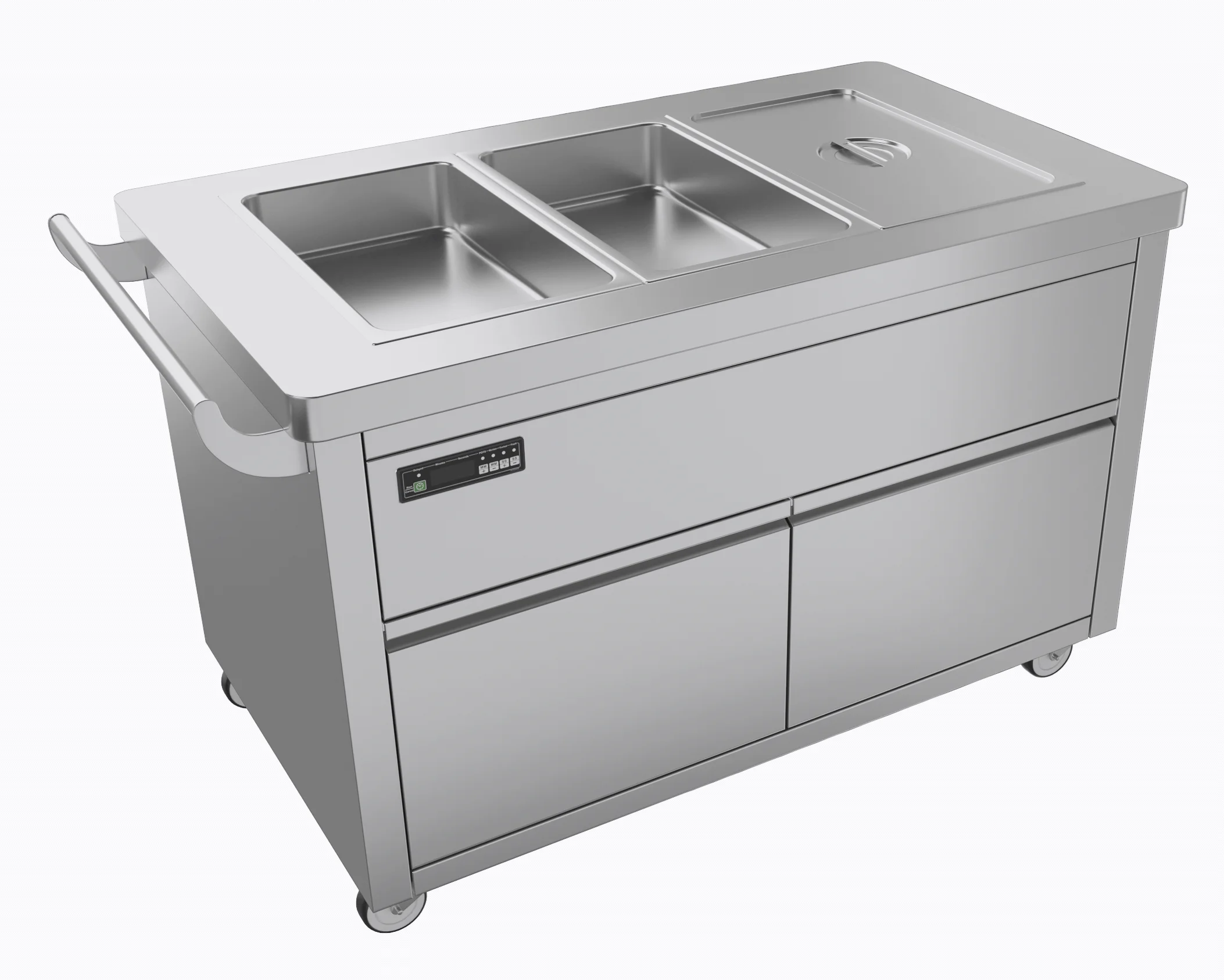 Bain Marie Stainless Steel Hot Food Serving Dishes Food Cart Smart Insulated Food Warmer Trolley