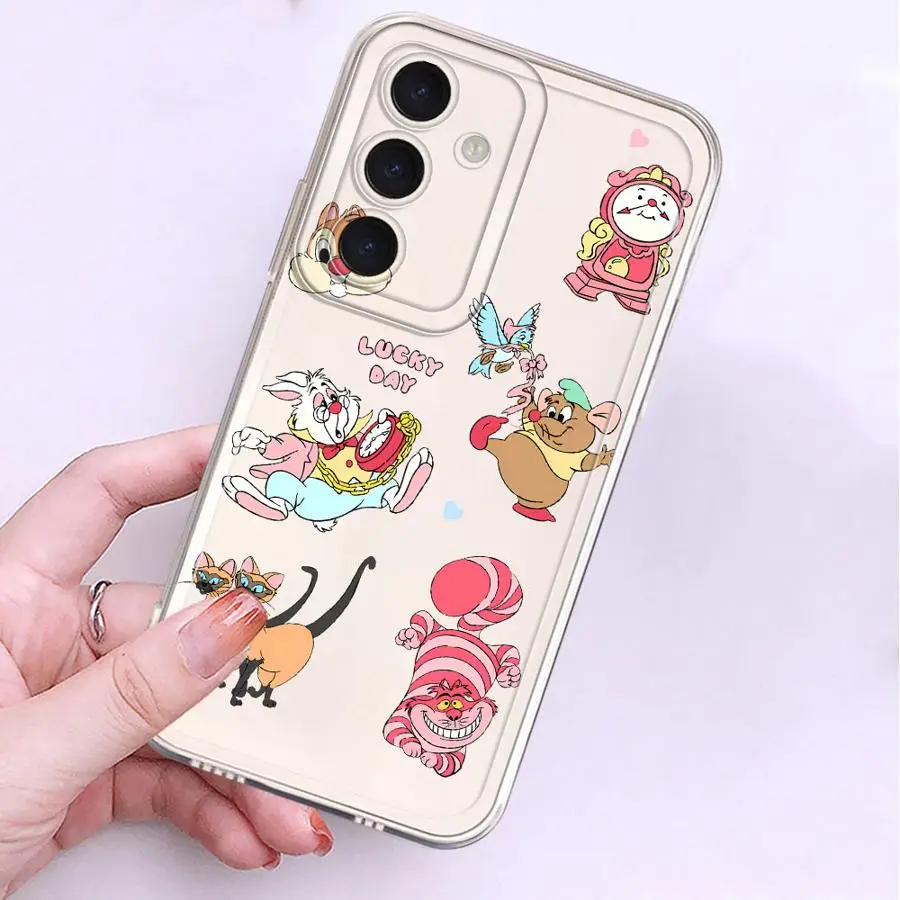 حافظة لهاتف سامسونج جالاكسي A55 A23 A26 A24 A56 A25 A33 A36 A13 A34 A35 A73 A54 A15 A14 غطاء هاتف ناعم ديزني كارتون لطيف