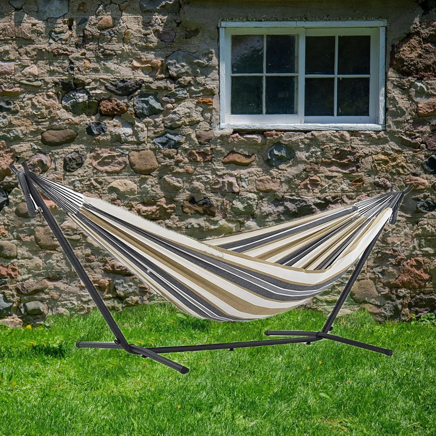 #Factory Wholesale High-quality Customized Double and Single Travel Camping Hammock Frame Light Folding Outdoor Hammock