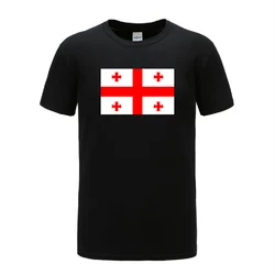 Summer T Shirt Men's COOLMIND male mengeo ge Georgia flag