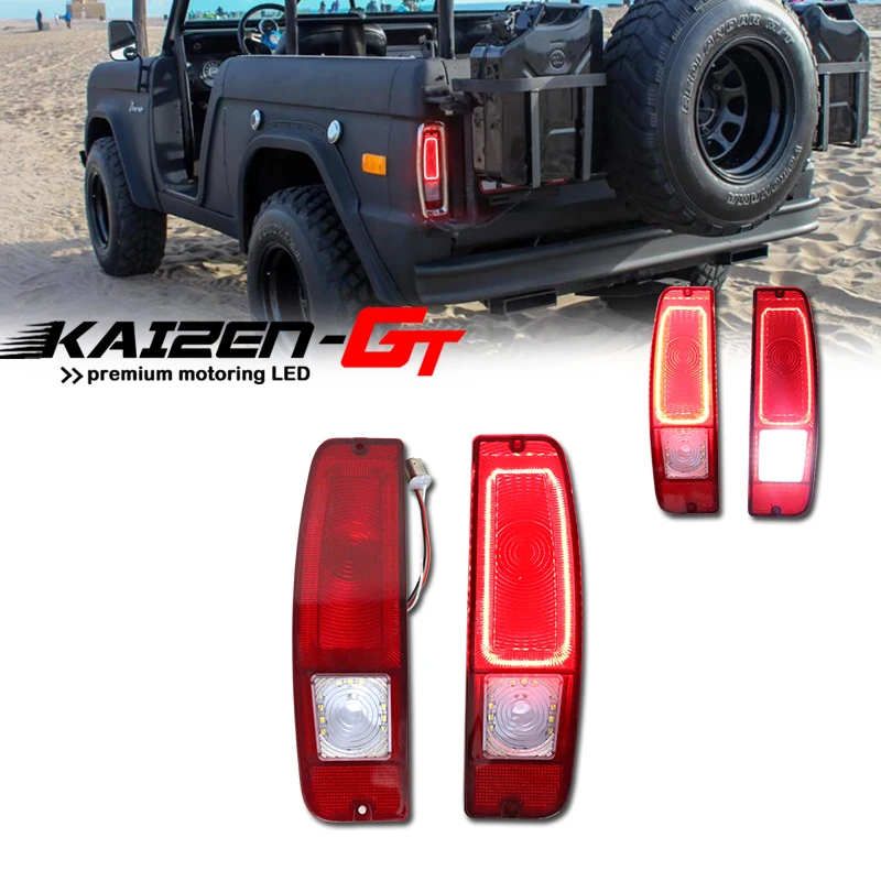 Red & White LED Car Rear Tail Brake Lights Backup Lights For Ford Styleside F100/250/350 TRUCK, Econoline E100/200/300, Bronco