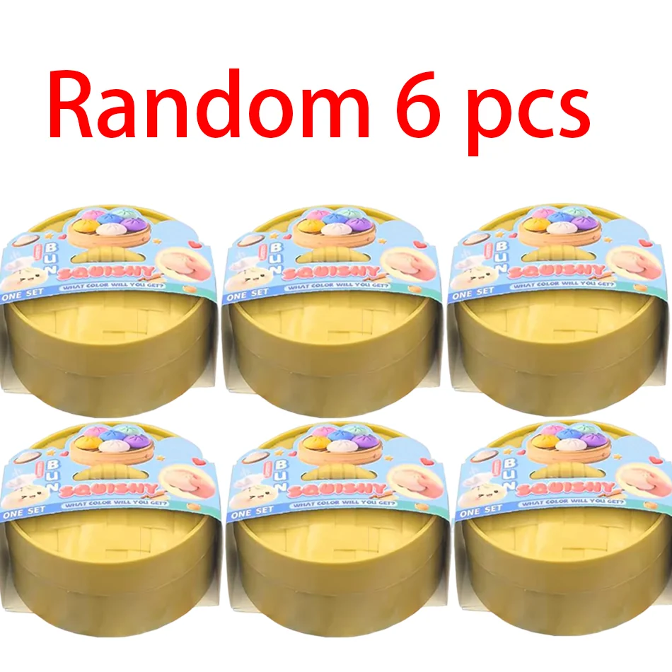 Blind box Kleurrijke Gesimuleerde Dumpling Squishy Ontspannende Angstverlichtende Antistress Gelukverhogende Rebound Knijp-speeltje