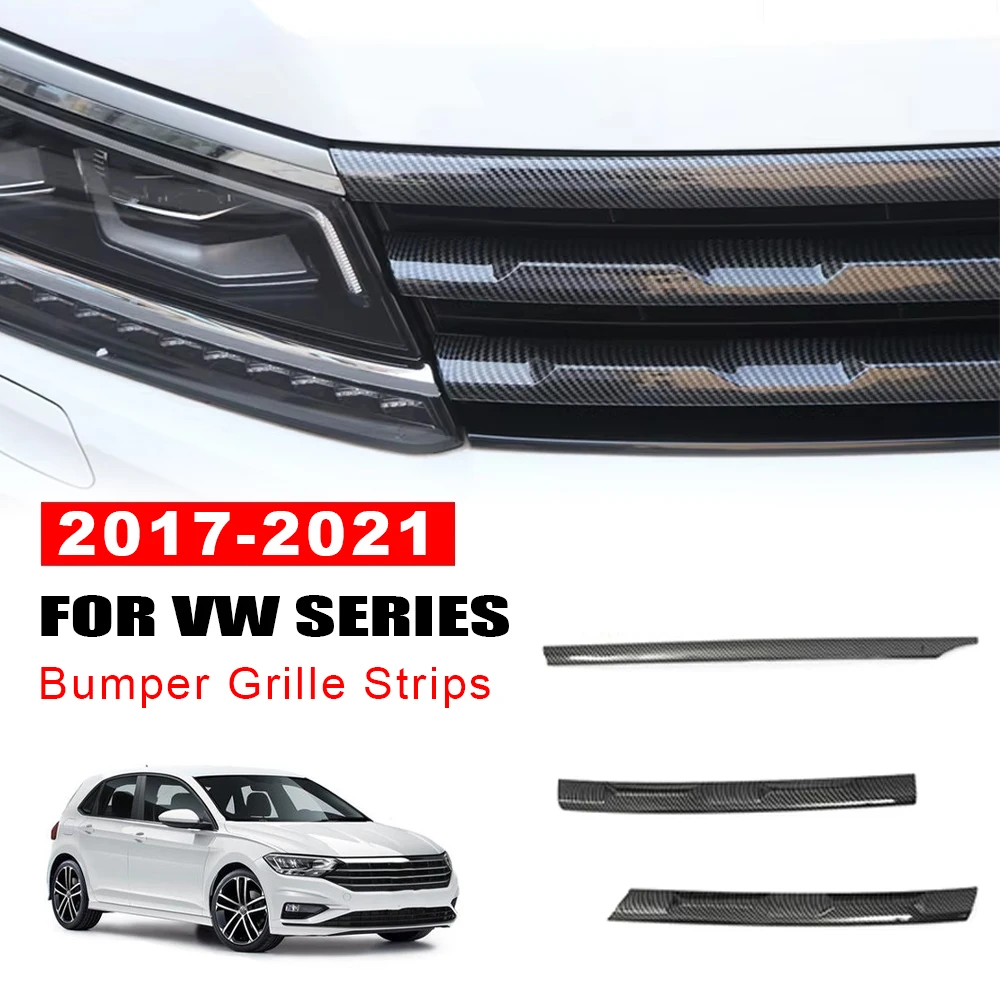 

Передний бампер автомобиля, сетчатая центральная решетка, молдинговые полоски, накладка для Volkswagen VW Tiguan MK2 2017-2021, внешние аксессуары