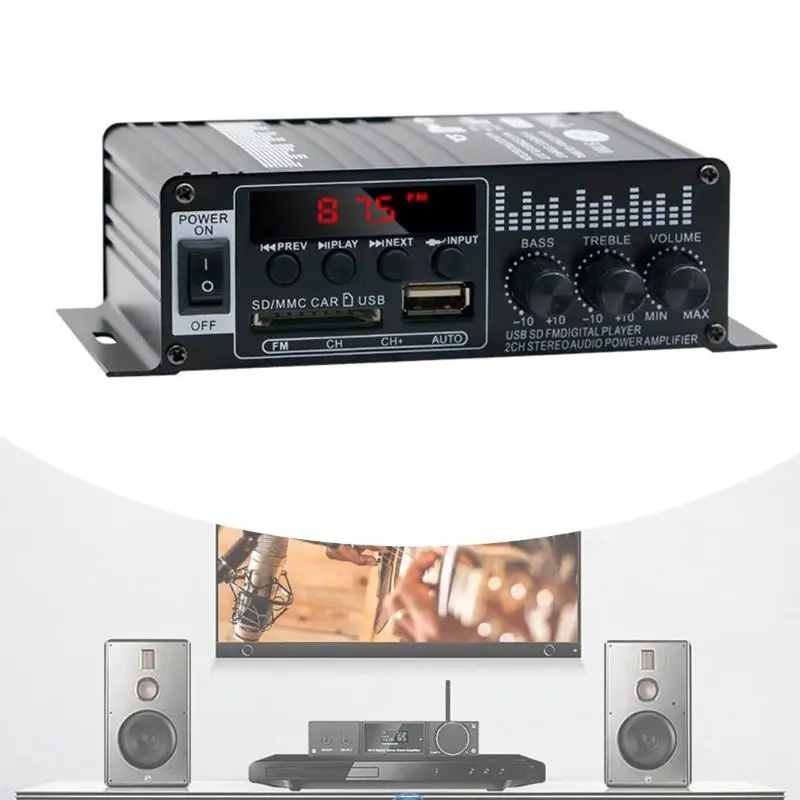 M5TD Professional Miniature Amplifier With Tone Controls Seamlessly Bluetooth-compatible Pairing Durability Metal Housing