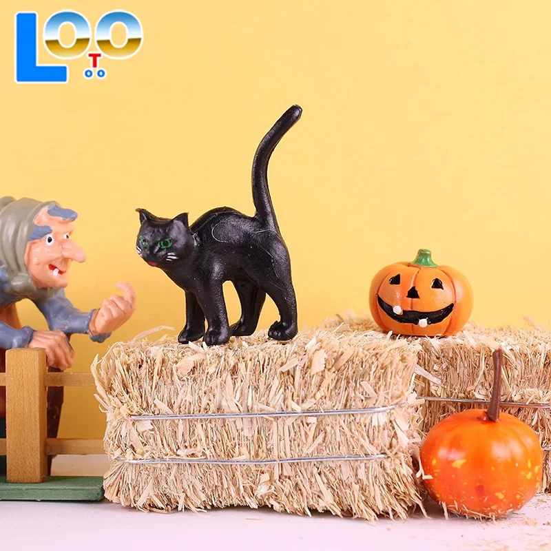 6 قطع من باليات القش الصغيرة كومة قش المزرعة المصغرة الريفية القابلة للتكديس كتل القش المزيفة لتزيين بيت الدمى