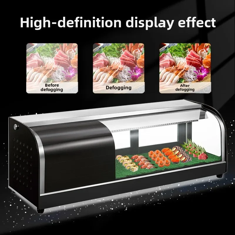 LMM countertop sushi cabinet commercial salmon sashimi refrigerated fresh fruit dessert display cabinet