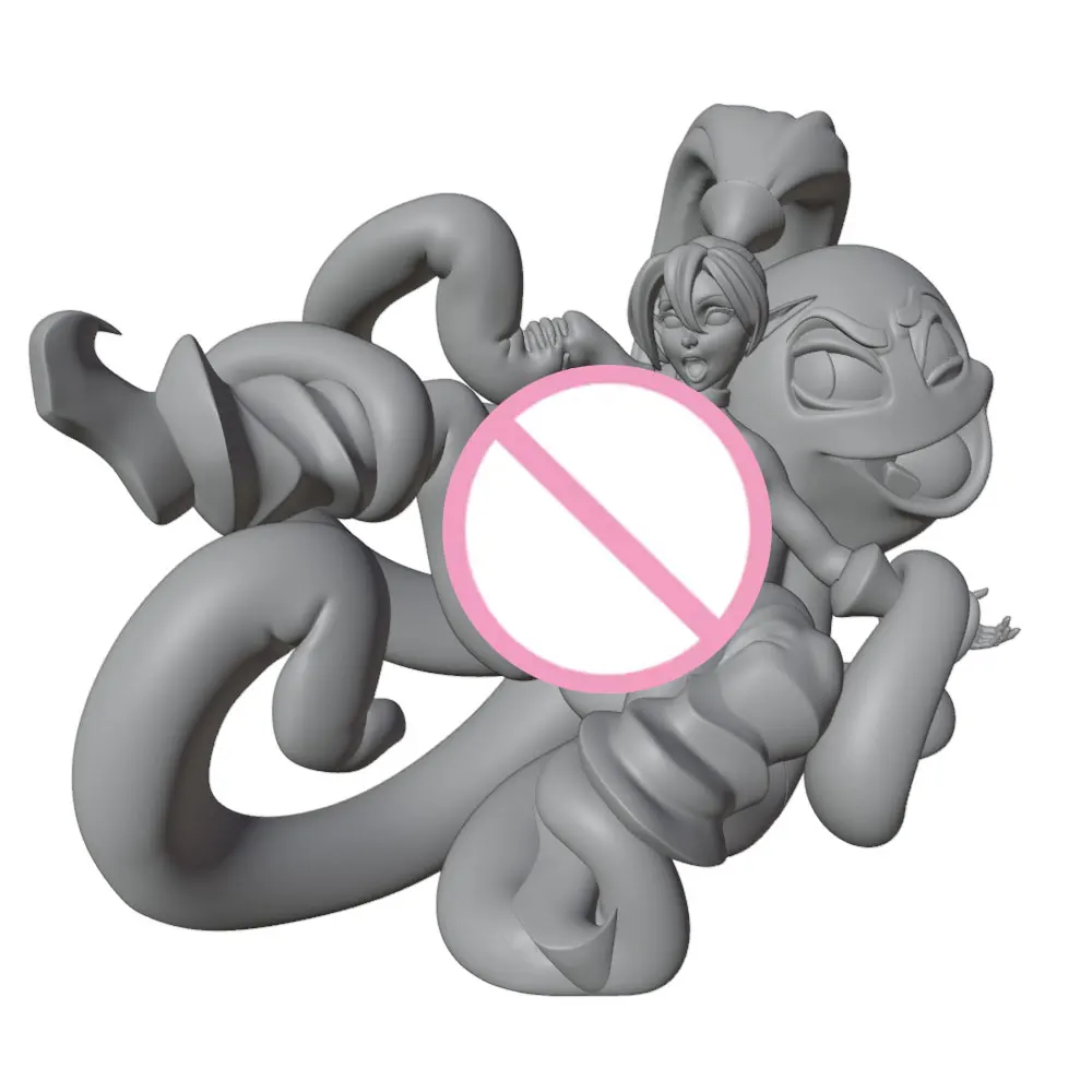 1/24  75mm  Anime Character Statue GK Miniature 3D Printed Gray Model Figurine DIY Doll Model Unassembled And Unpainted