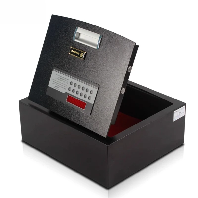Single Door Ground-Embedded Safe Box for Home Wardrobe Drawer, Mechanical Password Steel Overturned Safe, Hidden Safe Box