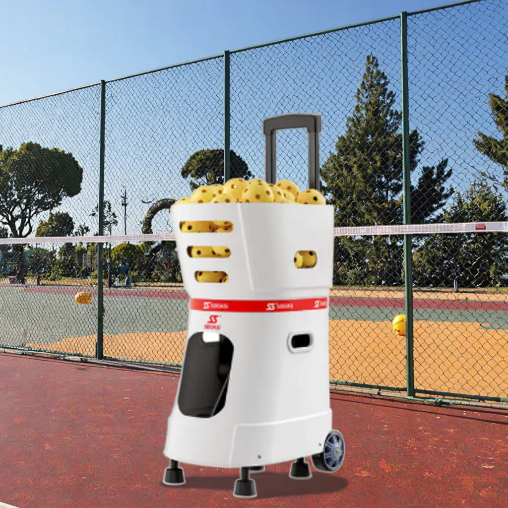 آلة تدريب Pickleball الاحترافية للرماية بشعار مخصص للاستخدام الرياضي مع التطبيق وجهاز التحكم عن بعد.