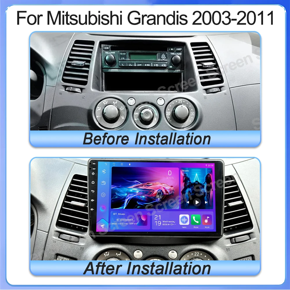 Android 16 For Mitsubishi Grandis 2003 - 2011 Car Radio DSP Navigation GPS Android  Auto Stereo Unit No 2din 5G WiFi  RDS 8 Core