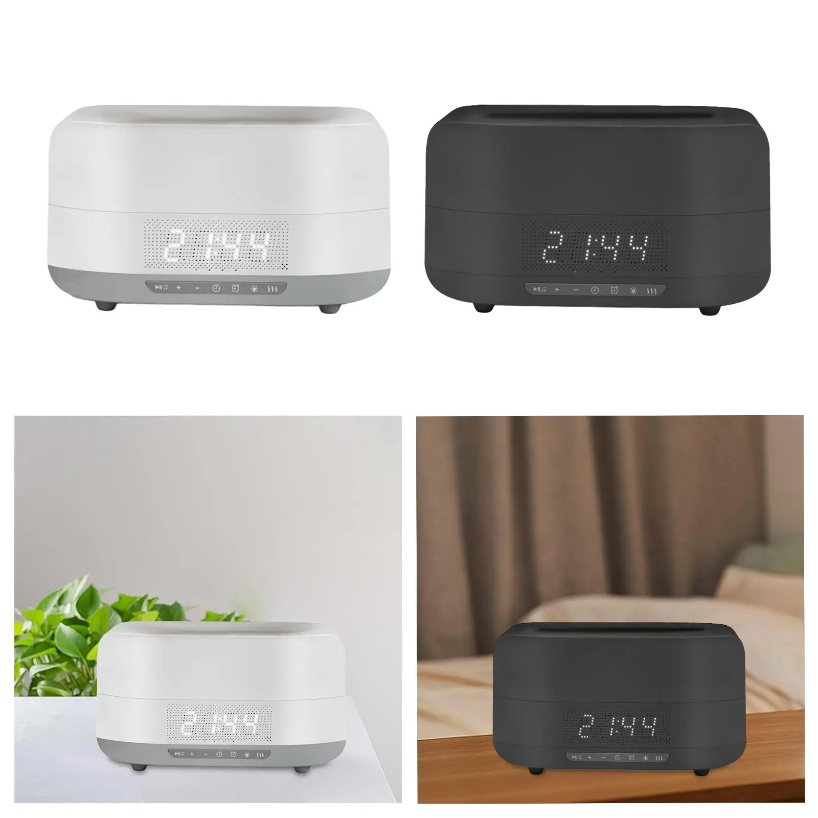 Difusor de aire de llama para habitación de bebé, difusor de aroma de 12W, humidificador de llama con luz nocturna