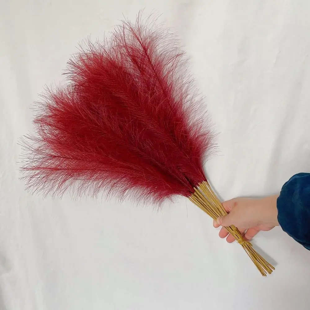 Colorido simulado doméstico bonito para decoração de festa de casamento flores artificiais palhetas falsas pampas grama buquê de pampas