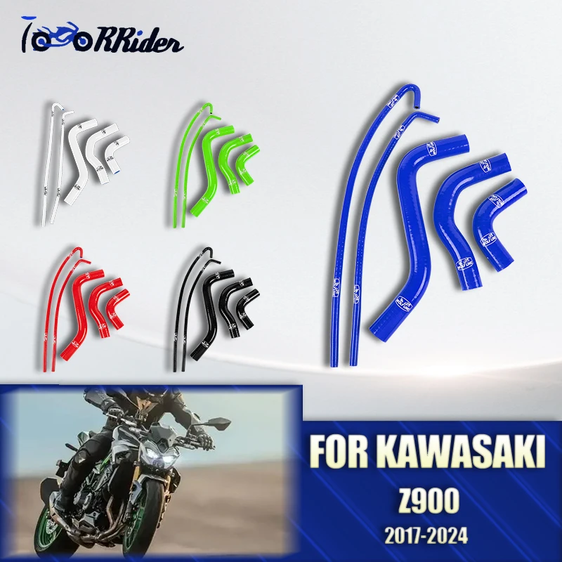 

Motorcycle Radiator Silicone Fitmen tFor Kawasaki Z900 17-24 Coolant ube Silicone Hose Kit water pipe with Clamp Accessories