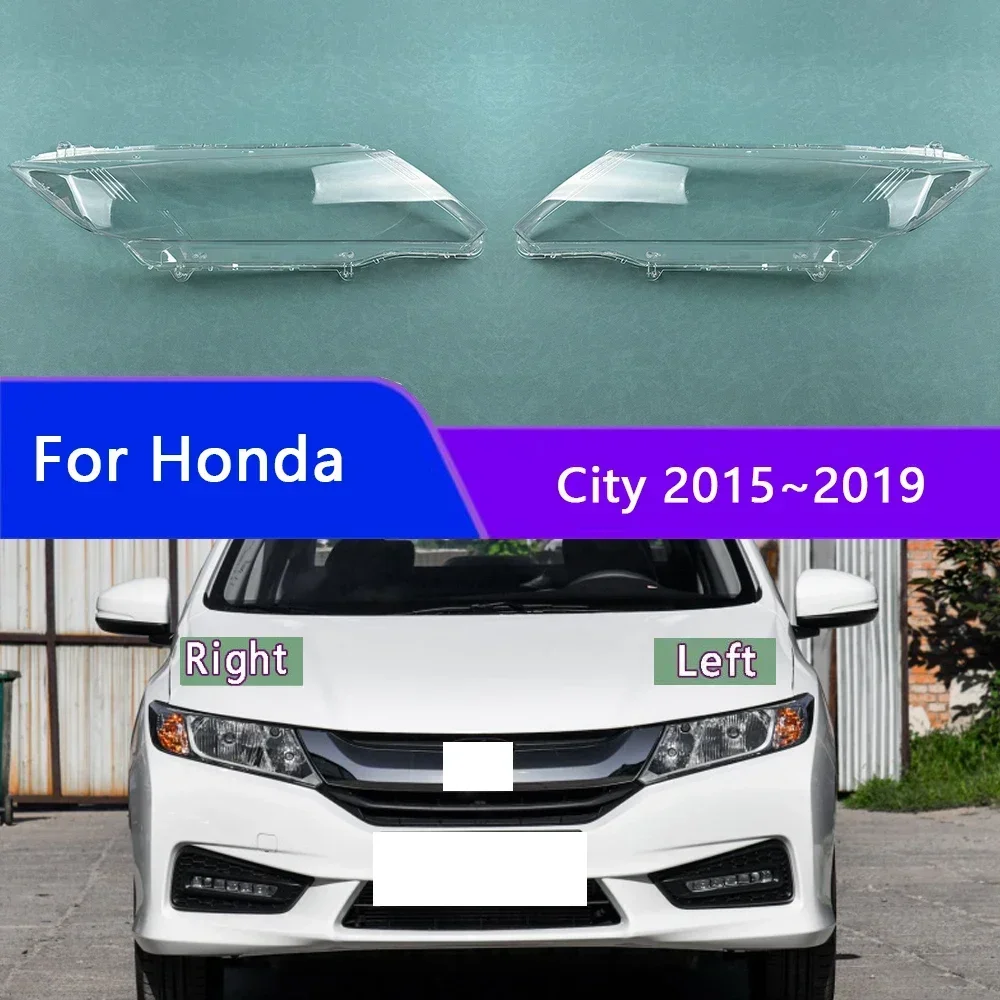 

Для Honda City 2015 ~ 2019 крышка передней фары прозрачный абажур абажур корпус фары линзы из плексигласа