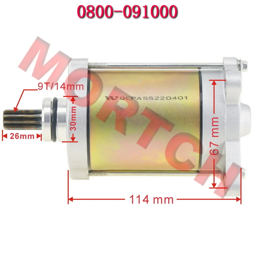 12V 9 Teeth 650W Starter Motor 0800-091000 for CFmoto 800 CF800 800cc X8 U8 Z8 ATV UTV SSV 800XC 850XC CF1000AU ZForce 950 1000