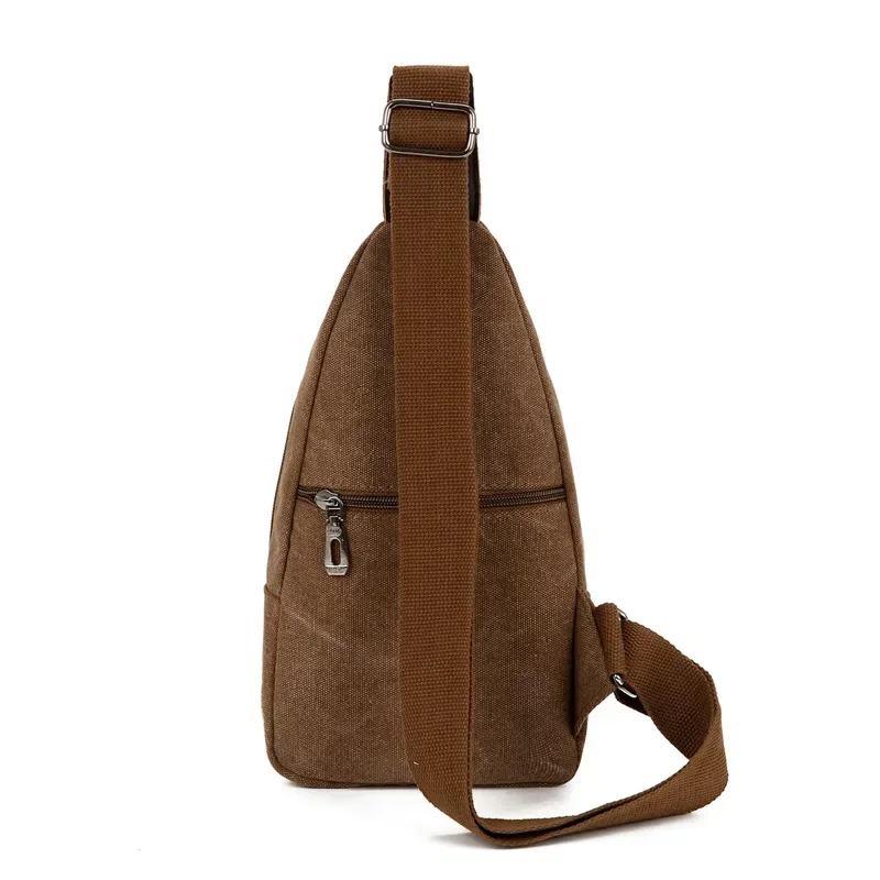 High Quality Outdoor Men Chest Bags Vintage Canvas Crossbody Bag For Man Casual Shoulder Large Capacity Sling 종이봉투