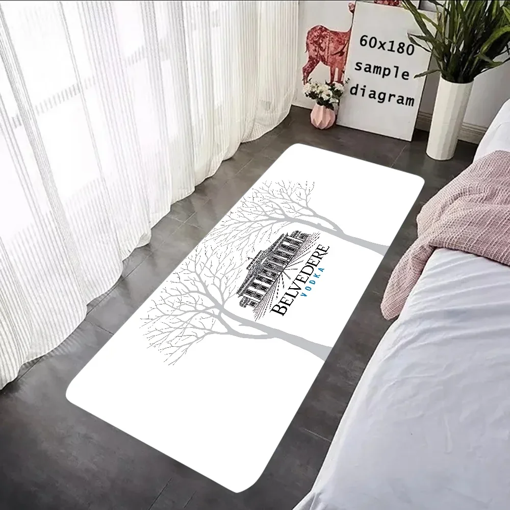 Felpudo de franela con estampado gráfico de alfombra de suelo de Vodka Belvedere para baño, cocina, entrada, decoración del hogar