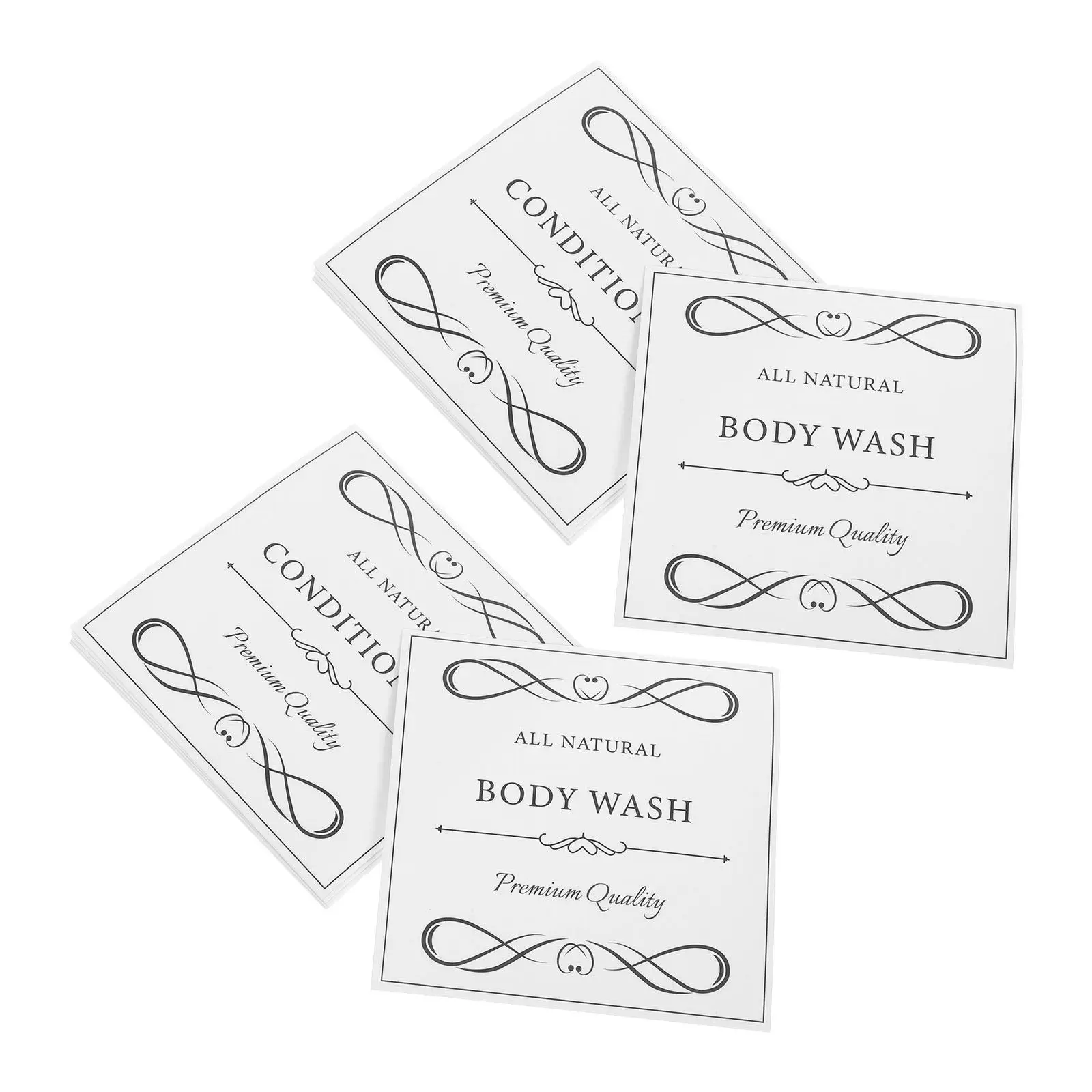 30Pcs Waterproof Bathroom Bottle Labels Removable Stickers Soap Dispenser Shampoo Conditioner Body Wash Organization