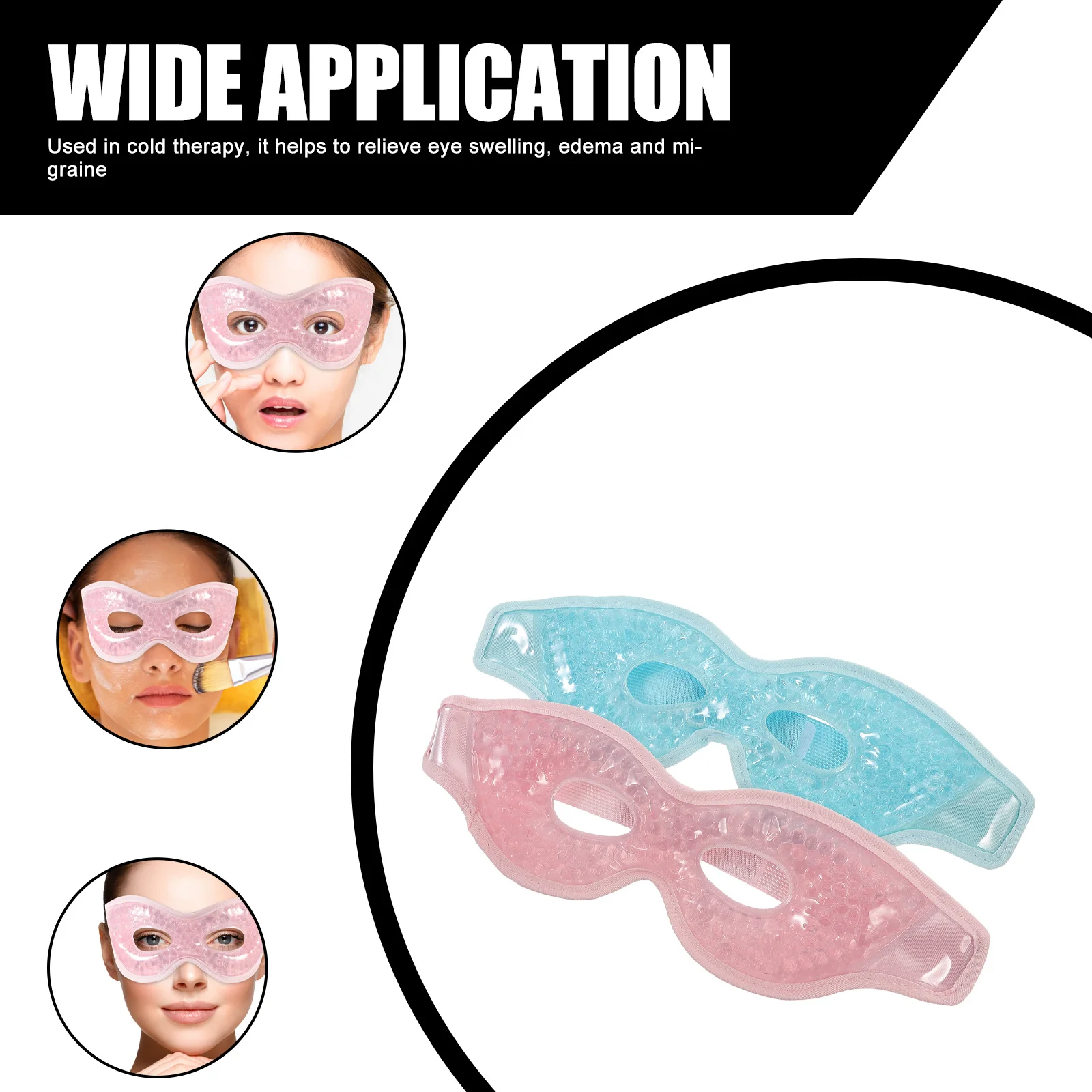 

2 шт. охлаждающие патчи для глаз, чехлы из ПВХ для путешествий, дома, отеля, облегчение усталости глаз, холодный пакет для глаз, холодный пакет для взрослых,