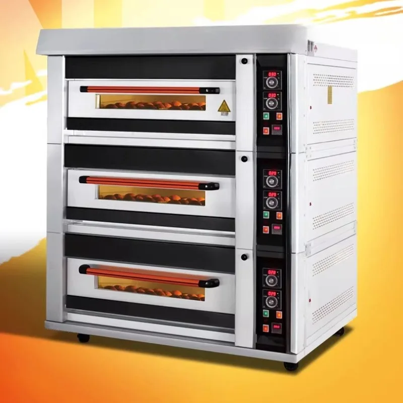 Three-layer gas oven Commercial gas oven three-layer nine-plate