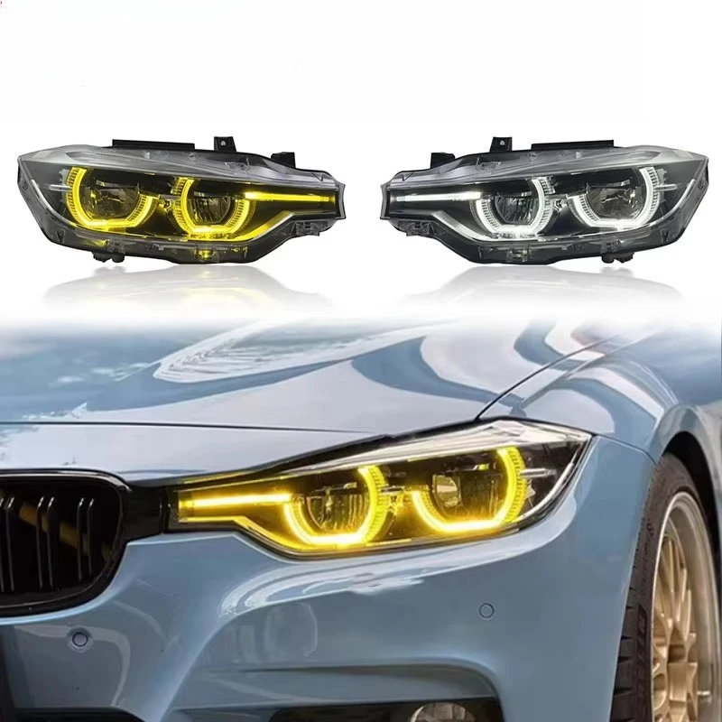 2026 Latest ModelFor BMW F30 F31 F35 2013-2019 Lighting System Headlamp Dual-color DRL Plug And Play Front Lights Car Parts