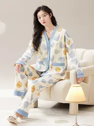 Warm Pajamas for Women Loungewear Clothing Lingerie Set Large Size Matching Woman 2 Pieces Elegant Nighty for Wif