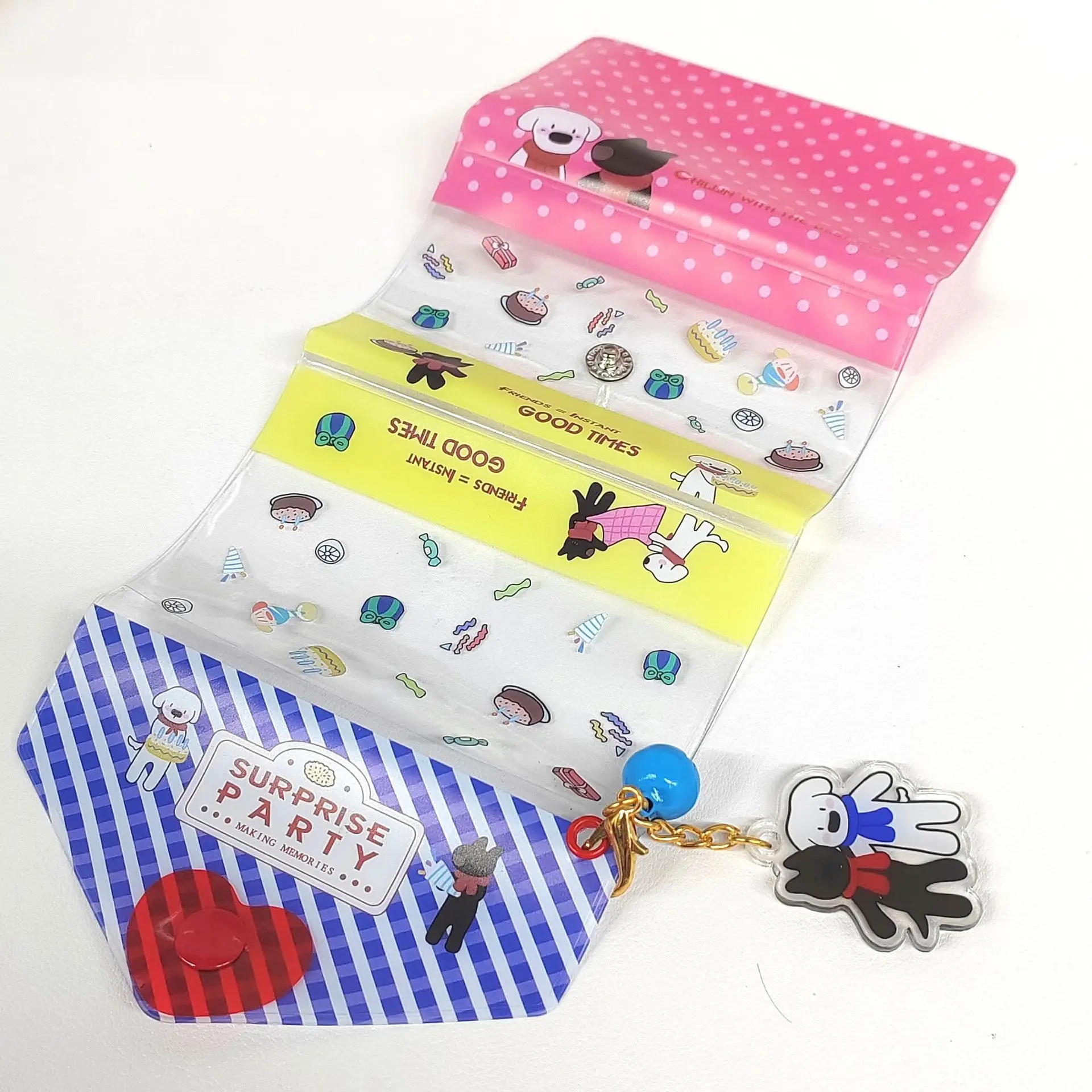 Cute Puppy Credit ID Card Storage Bag Cartoon PVC Wallet Student Campus Card Photocard Holder